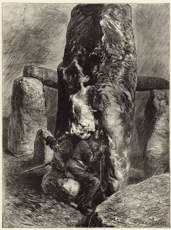 De efterslidende ved Stonehenge af English School