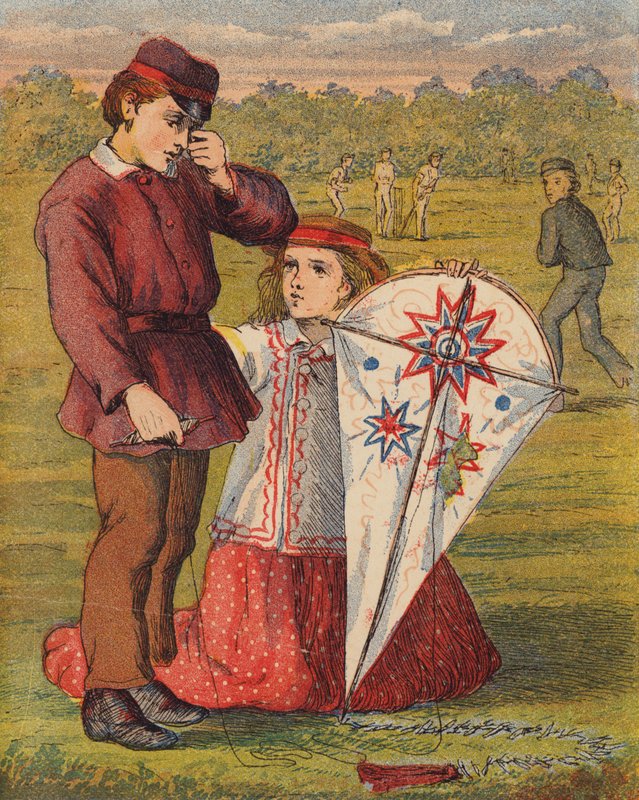 Den sønderrevne drage (farvelitografi) af English School