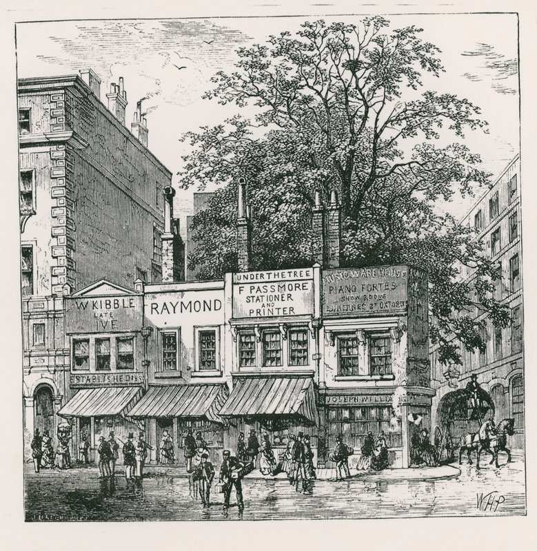 Træet på hjørnet af Wood Street, London af English School