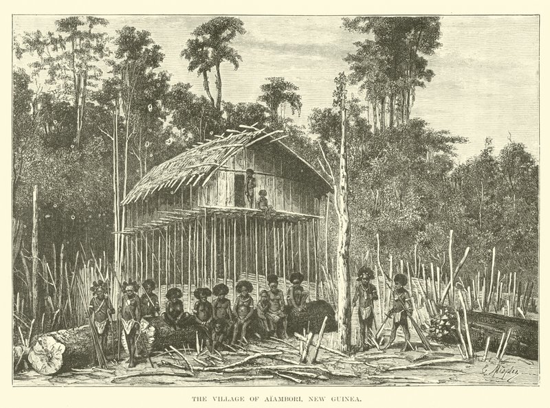 Landsbyen Alambori, Ny Guinea af English School