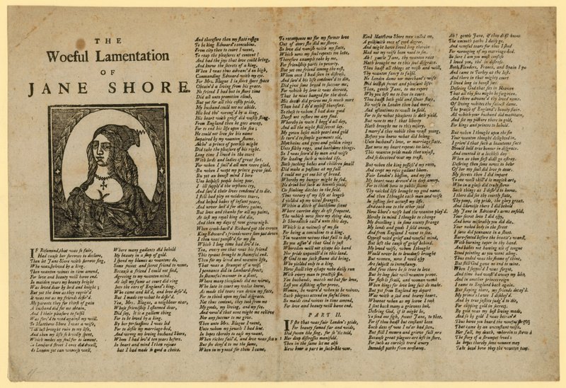 Jane Shores sørgelige klagesang af English School