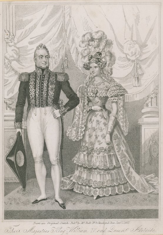 Deres Majestæter Kong William IV og Dronning Adelaide af English School