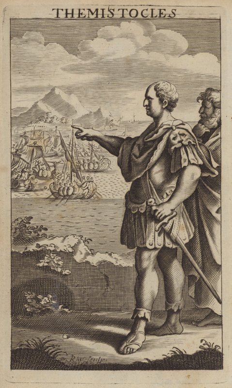 Themistokles, athensk politiker og general (gravering) af English School