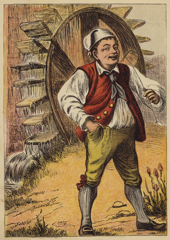 There Was A Jolly Miller (farvet gravering) af English School