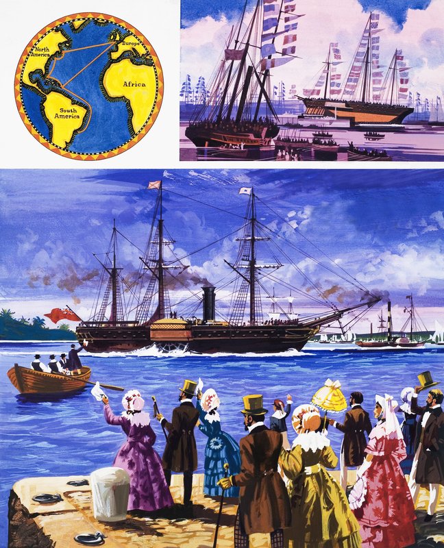 They Sailed the Seven Seas: Great Steamers, White and Gold (The Royal Mail Line) af English School