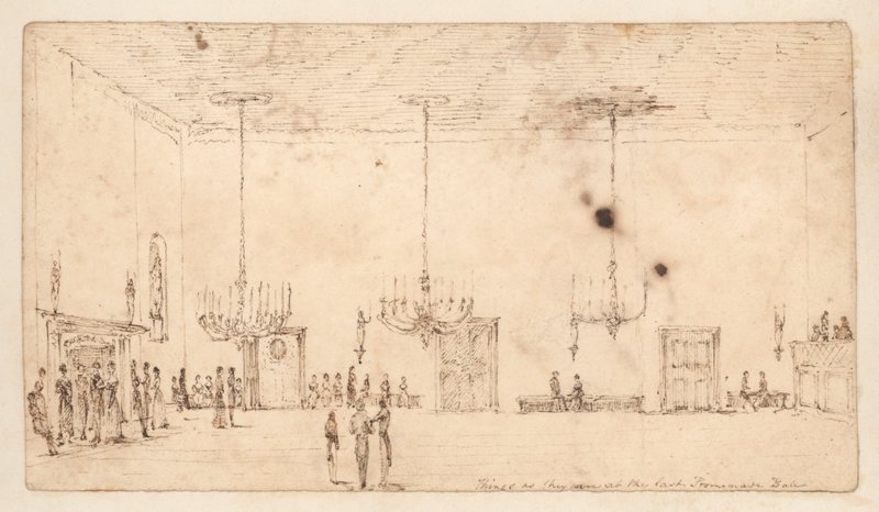 Tingene, som de var ved den sidste promenade, Bath (litho) af English School