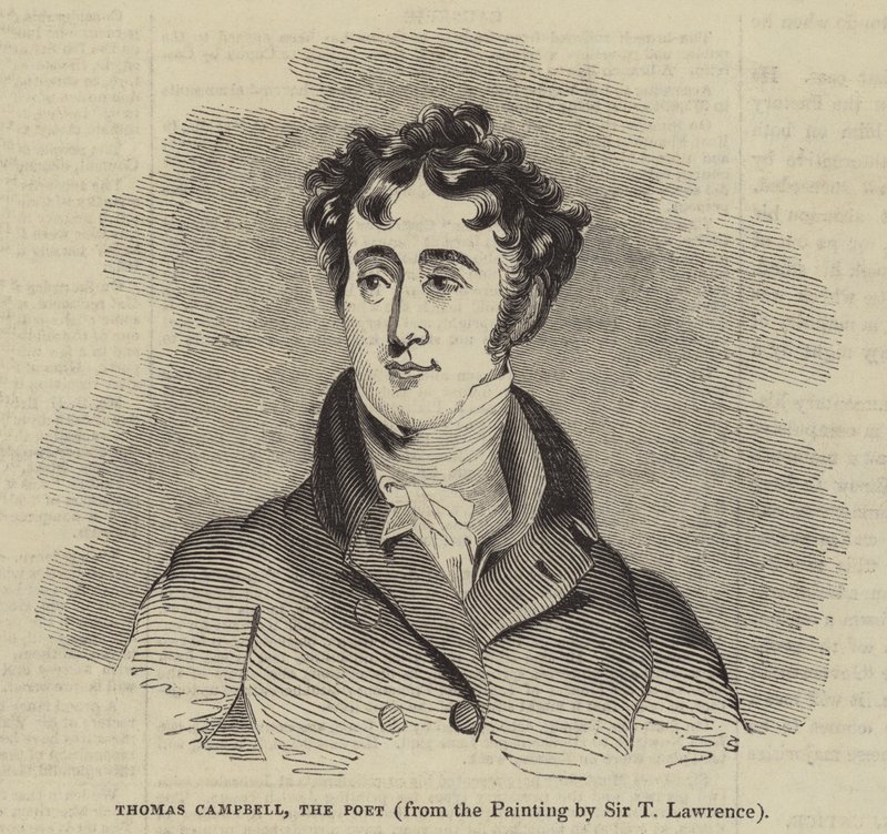 Thomas Campbell, digteren (gravering) af English School