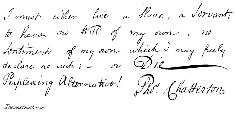Thomas Chatterton af English School