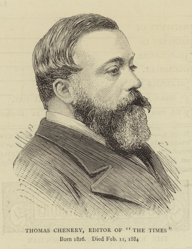 Thomas Chenery, redaktør af "The Times" (gravering) af English School