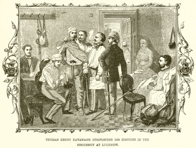 Thomas Henry Kavanagh færdiggør sin Disguise in the Residency i Lucknow af English School