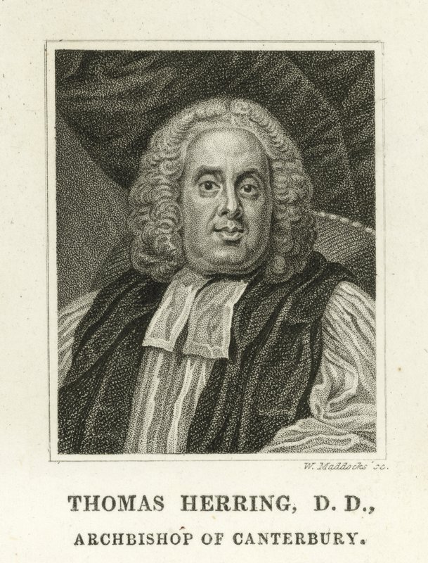 Thomas Herring, ærkebiskop af Canterbury (gravering) af English School