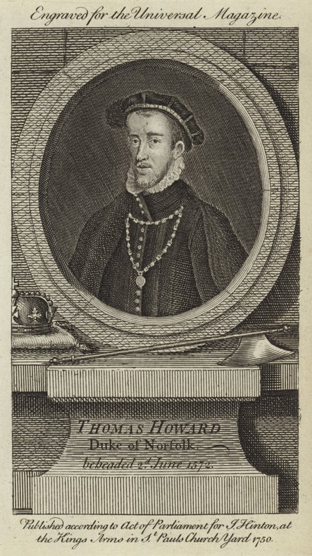 Thomas Howard, hertug af Norfolk, halshugget den 2. juni 1572 af English School