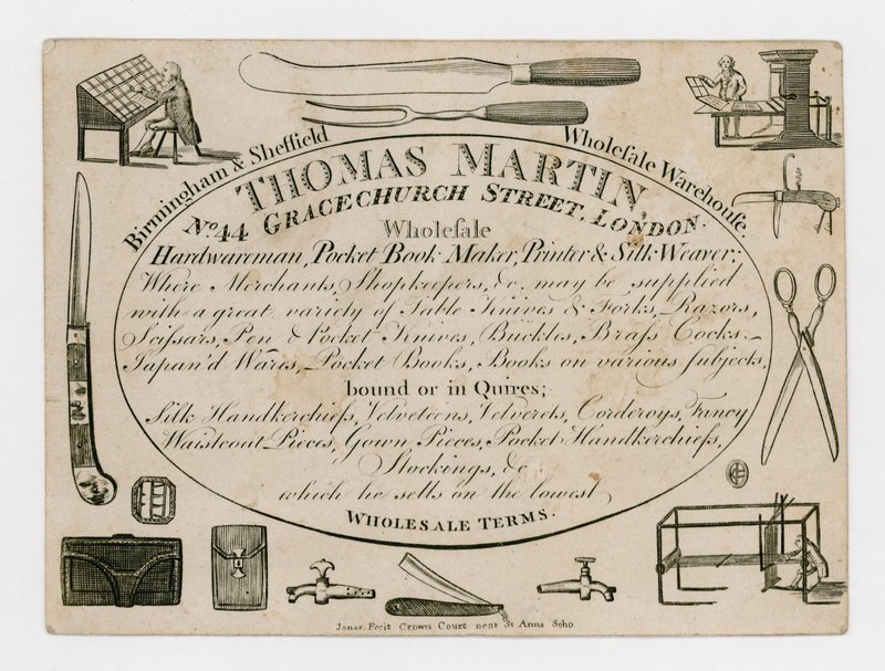 Thomas Martin, handelskort af English School