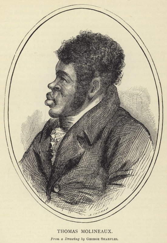 Thomas Molineaux, Fra en tegning af George Sharples af English School