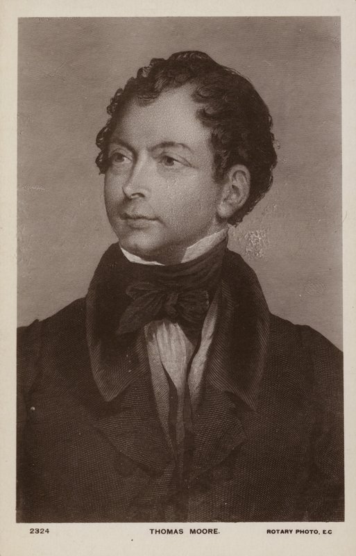 Thomas Moore (1779-1852), irsk digter, sanger og entertainer (litografi) af English School