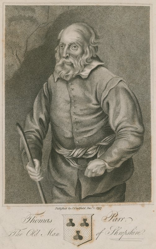 Thomas Parr, den gamle mand fra Shropshire af English School