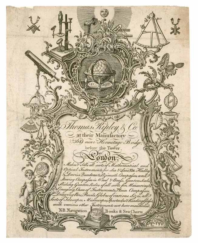 Thomas Ripley & Co, handelskort af English School