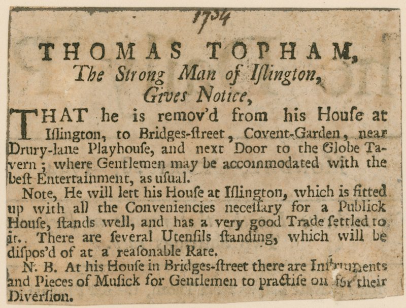 Thomas Topham, den stærke mand fra Islington af English School