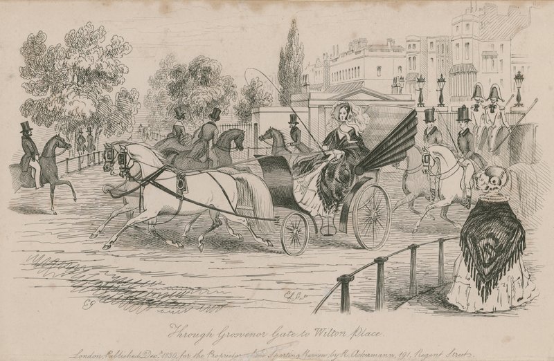 Gennem Governor Gate til Wilton Place, Hyde Park, London af English School