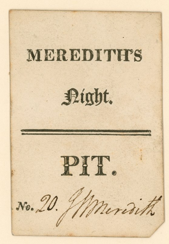 Billet til Drury Lane Theatre, London: Merediths Night af English School