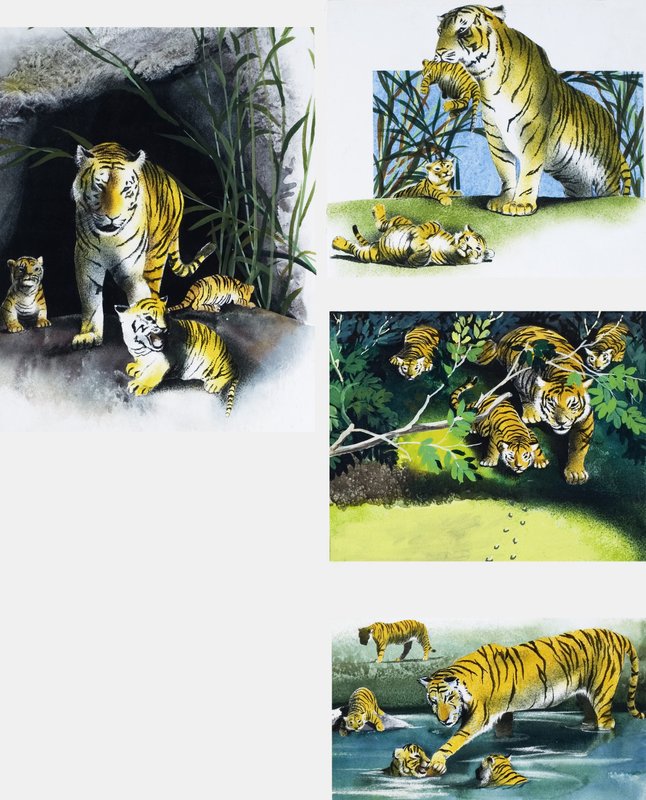 Tiger og unger af English School