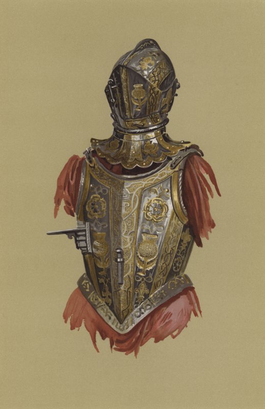 Tilting Armor of Henry Prince of Wales (chromolitho) af English School