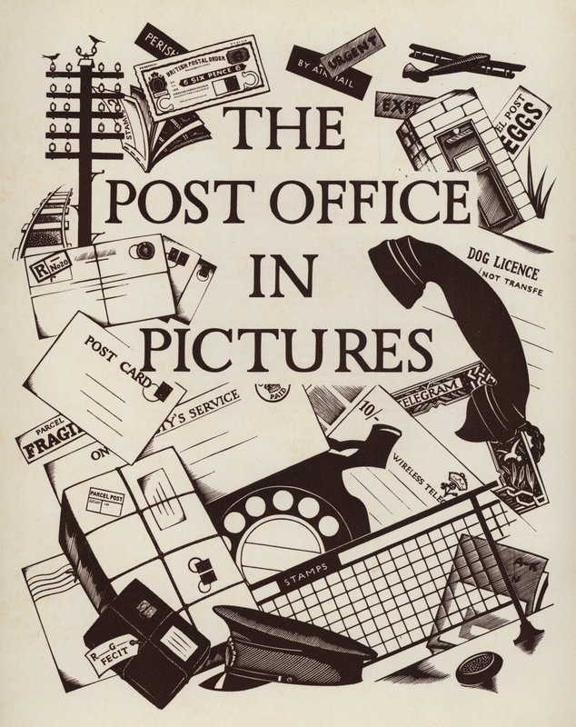 Titelside-illustration til postkontoret på billeder af English School