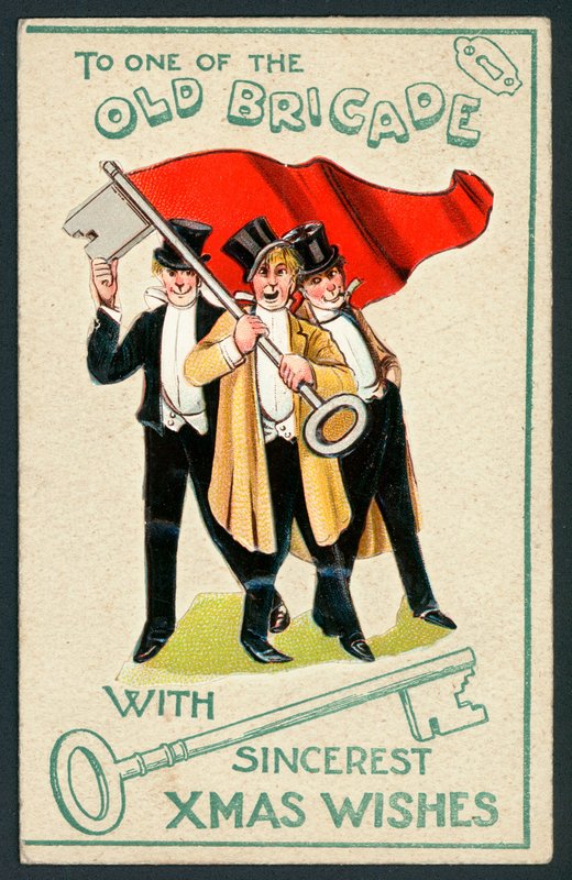 Til en af de gamle brigade med oprigtige juleønsker - julekort af English School