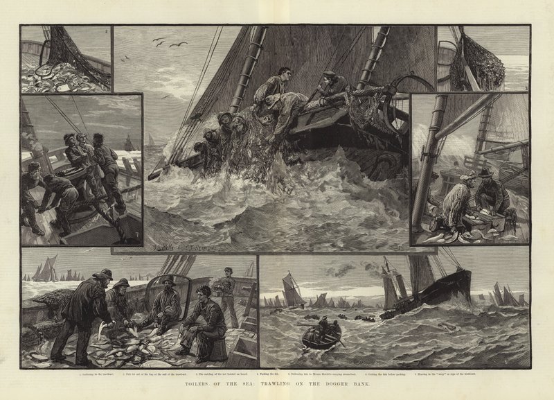 Havetrawlere, der trawler på Doggerbanken af English School