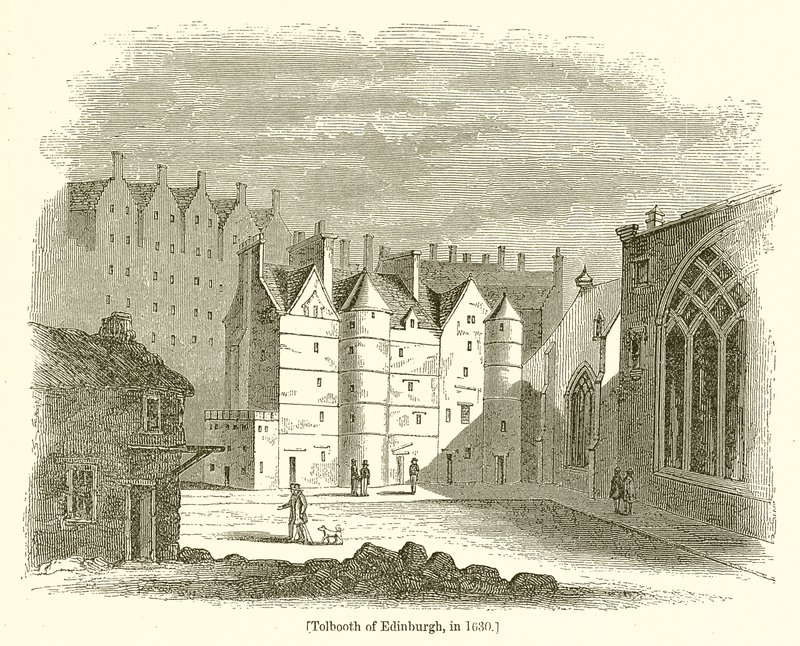 Tolbooth of Edinburgh, i 1630 af English School