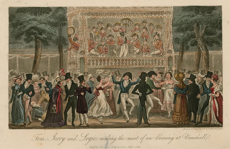 Tom, Jerry og Logic får det bedste ud af en aften i Vauxhall Gardens, London af English School