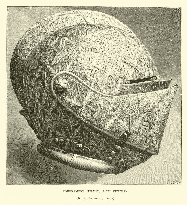Turneringshjelm, 1500-tallet af English School