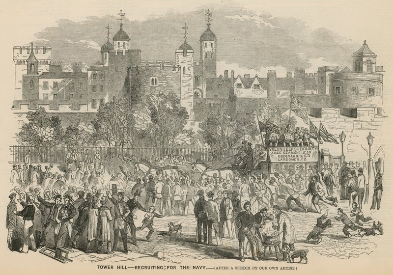 Tower Hill, London: rekruttering til flåden af English School