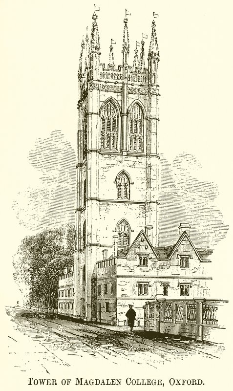Tower of Magdalen College, Oxford af English School