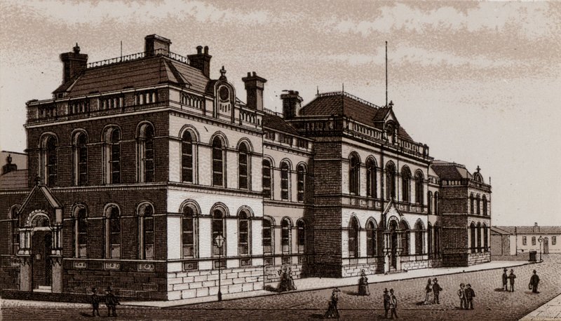 Rådhus, Belfast (litho) af English School
