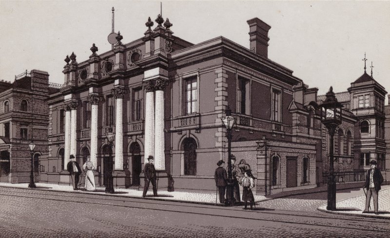 Rådhus, Cardiff (litho) af English School