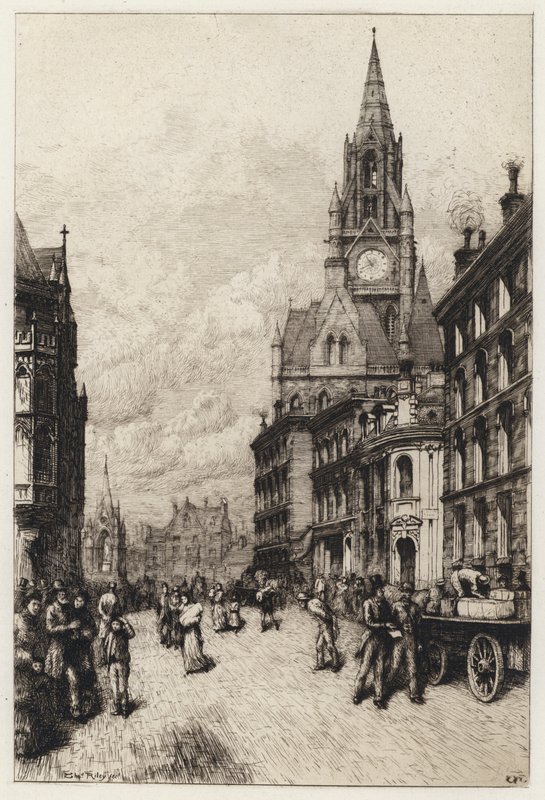 Rådhus, Manchester (radering) af English School