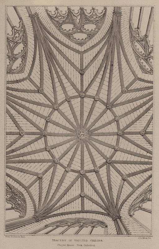 Tracery of Vaulted Ceilings (gravering) af English School