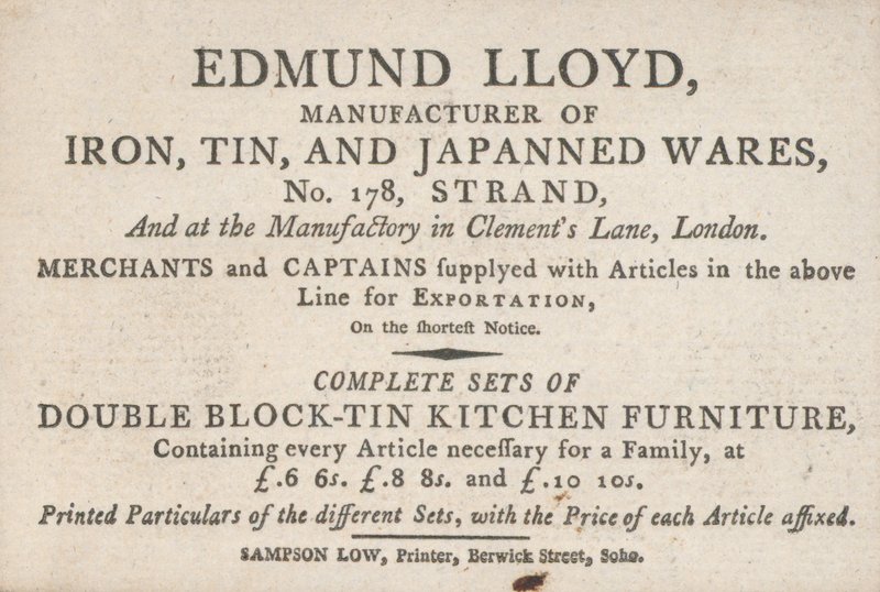 Handelskort, Edmund Lloyd af English School
