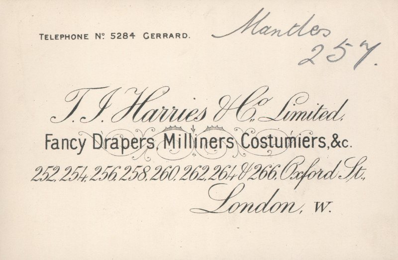 Handelskort, T J Harries & Company Limited af English School