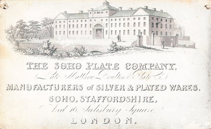 Handelskort, The Soho Plate Company af English School