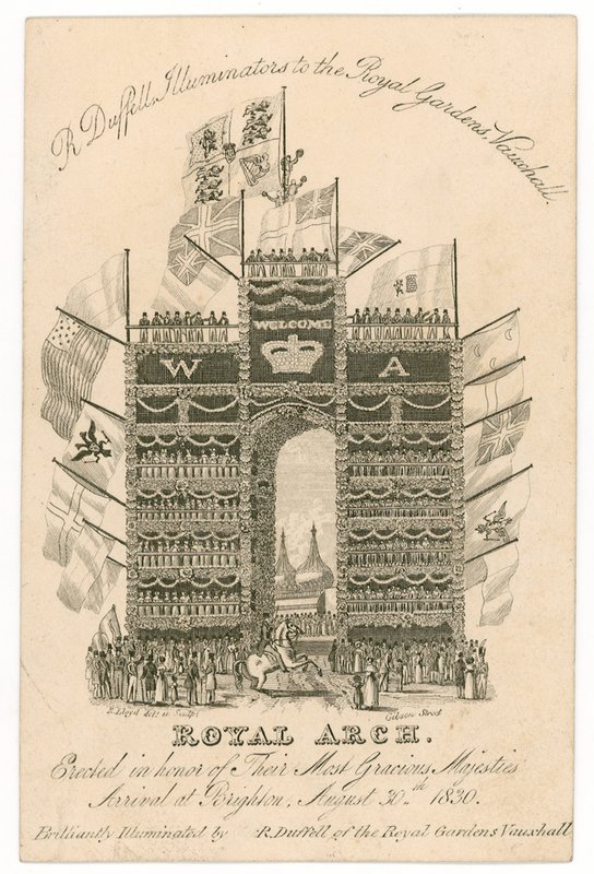 Byttekort til R Duffel, Illuminators to the Royal Gardens Vauxhall af English School
