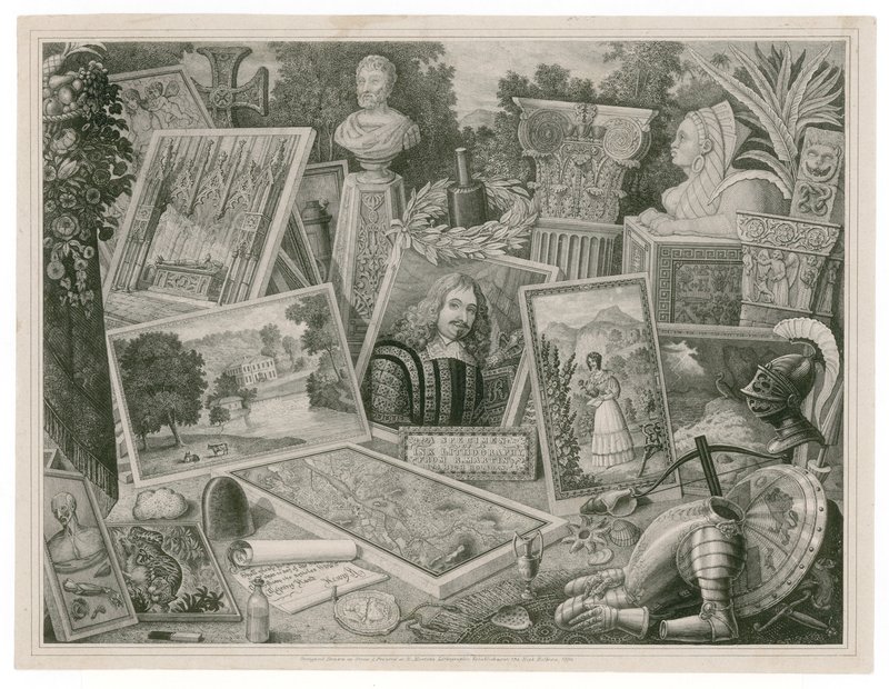 Robert Martins handelskort, der fremmer færdigheder i litografisk kunst, 1830 af English School