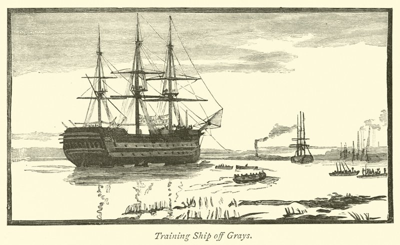 Training Ship off Grays  af English School