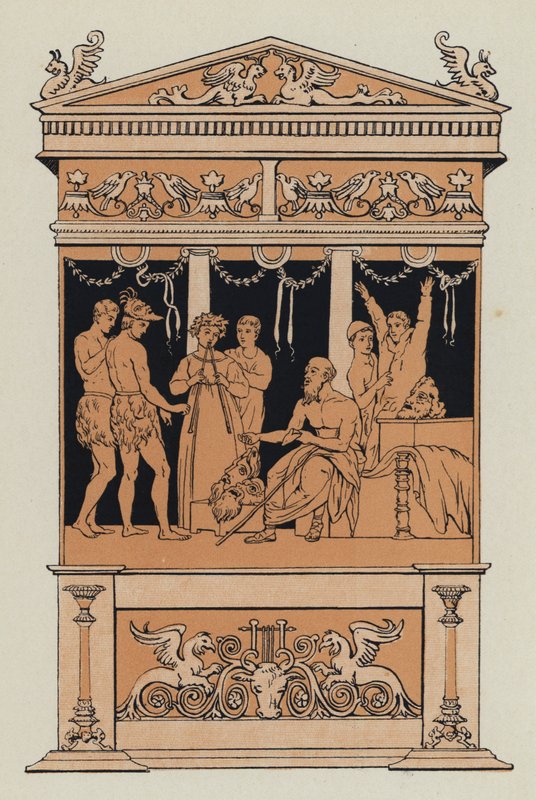 Træning af et kor (farve litho) af English School