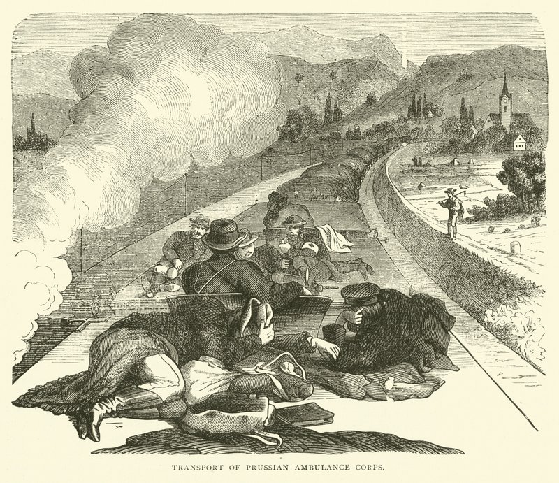 Transport af det preussiske ambulancekorps, november 1870 af English School