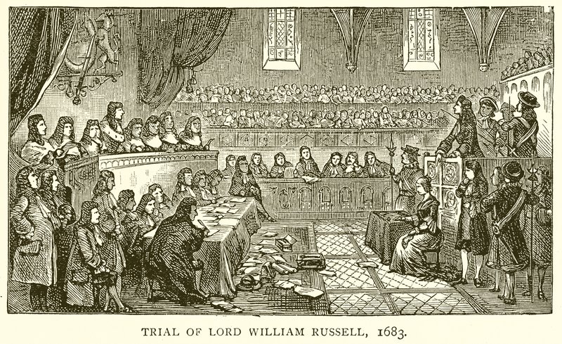Retssag mod Lord William Russell, 1683 af English School