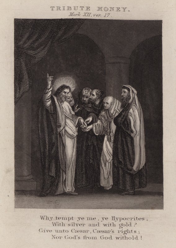 Hyldestpenge, Mark XII, ver 17 (gravering) af English School