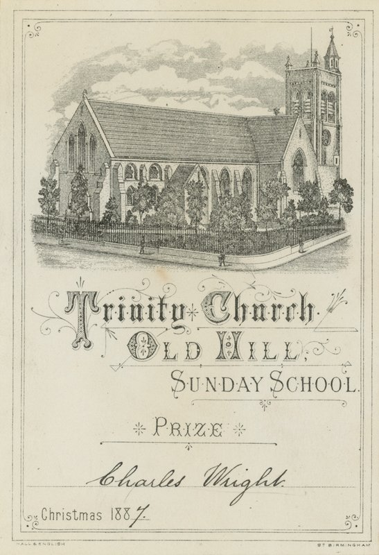 Trinity Church Old Hill søndagsskole-pris af English School