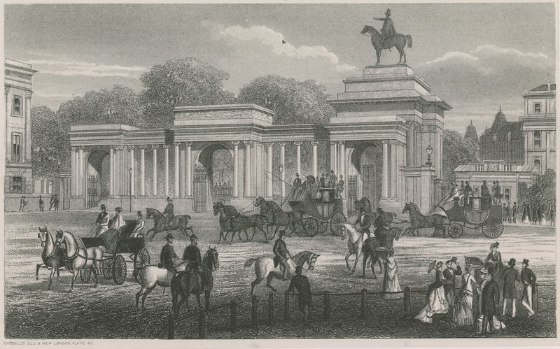Triumfbuen, Hyde Park Corner, London af English School